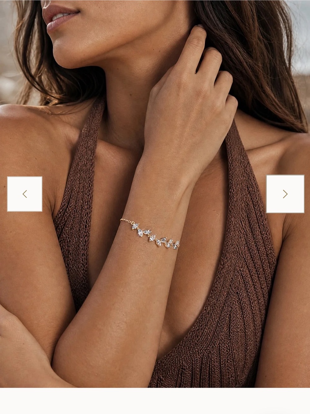 Bryan Anthonys One By One Crystal Bracelet — Gold NWT
